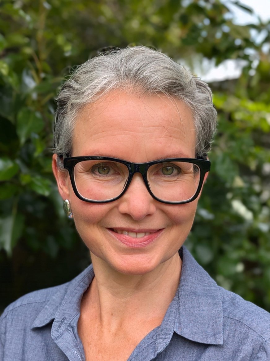 Jill Perry, person-centred counsellor, smiling outdoors